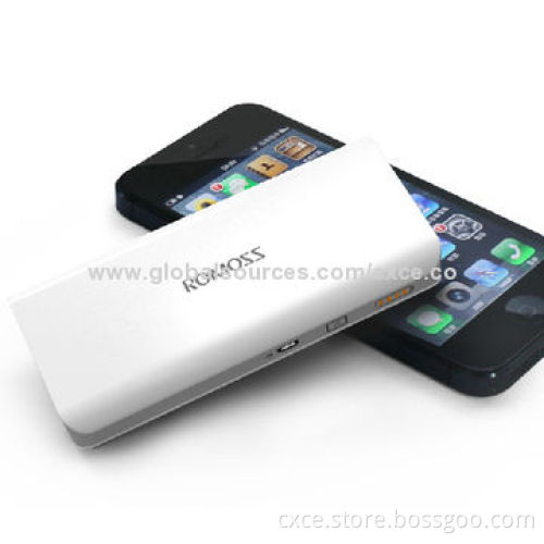 Portable Power Bank, 15,000mAh Lithium-ion Battery, Dual USB, Small Size, Plastic Cover